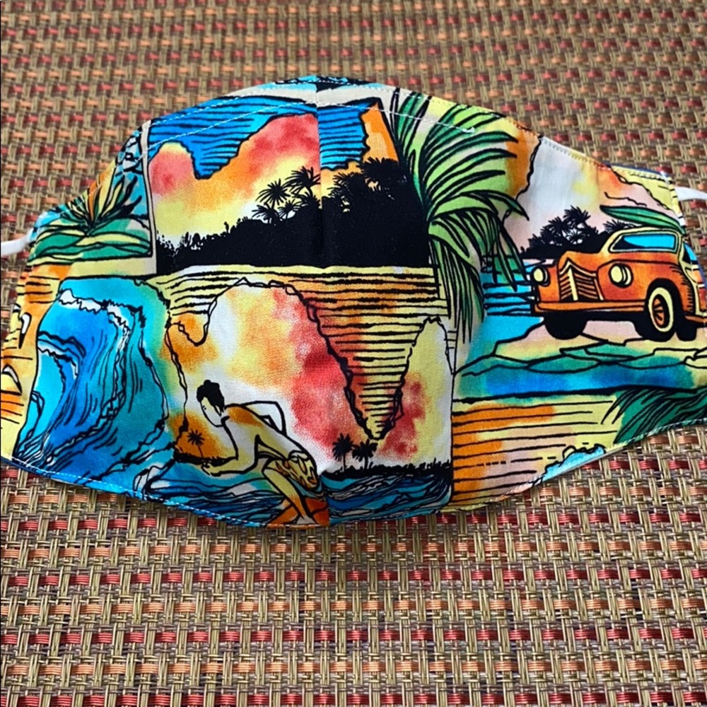 New One - Hawaiian Fabric face mask!